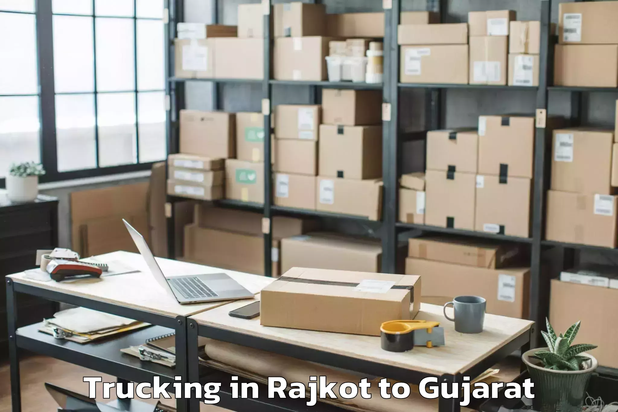 Top Rajkot to Kharod Trucking Available